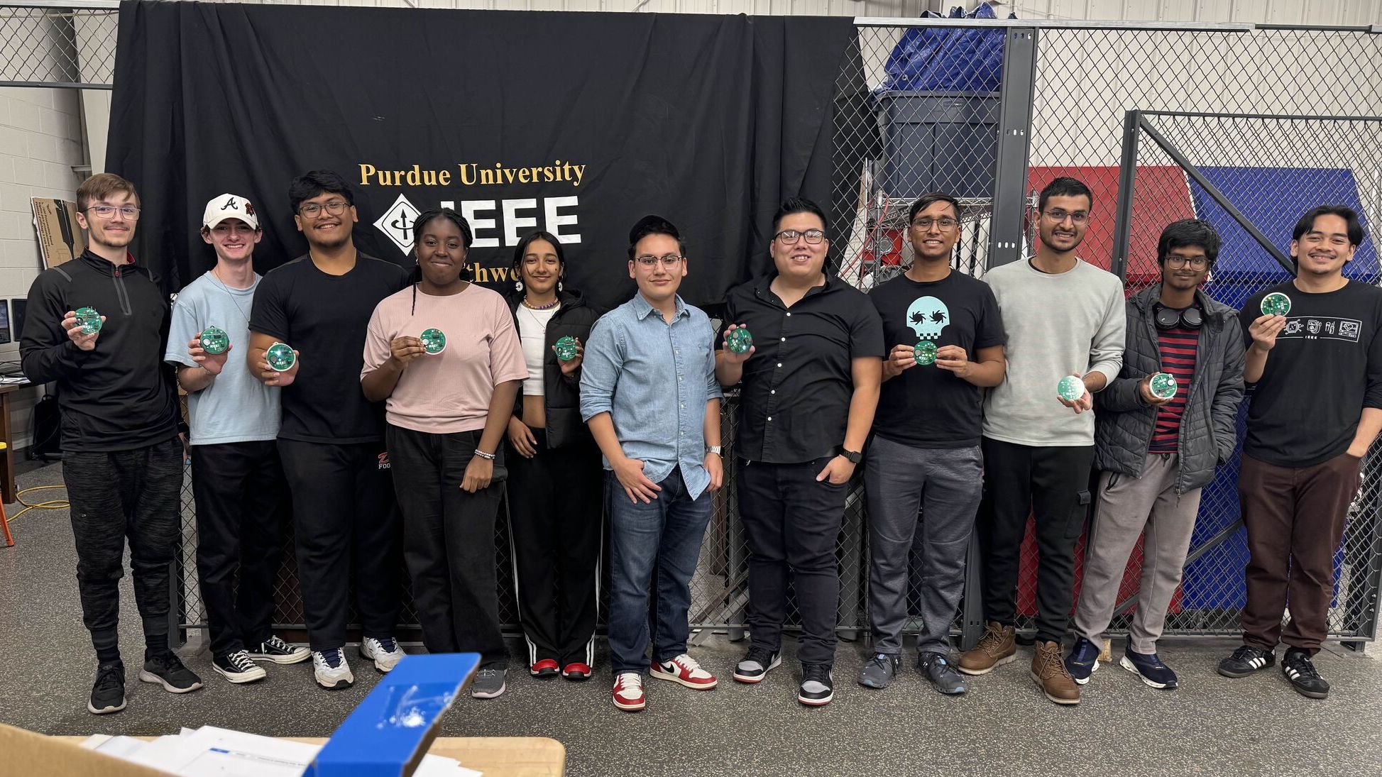 Group designs at pcb design workshop, design studio, purdue university - fall 2024